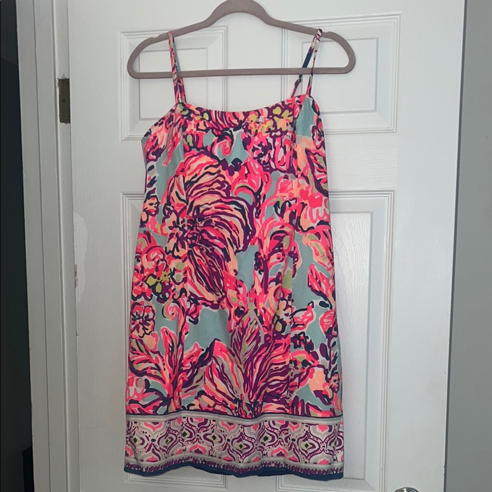 Lilly Pulitzer Pink and Blue Floral Mini Dress